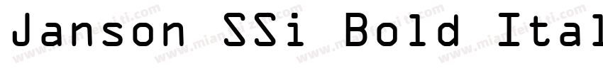 Janson SSi Bold Italic字体转换